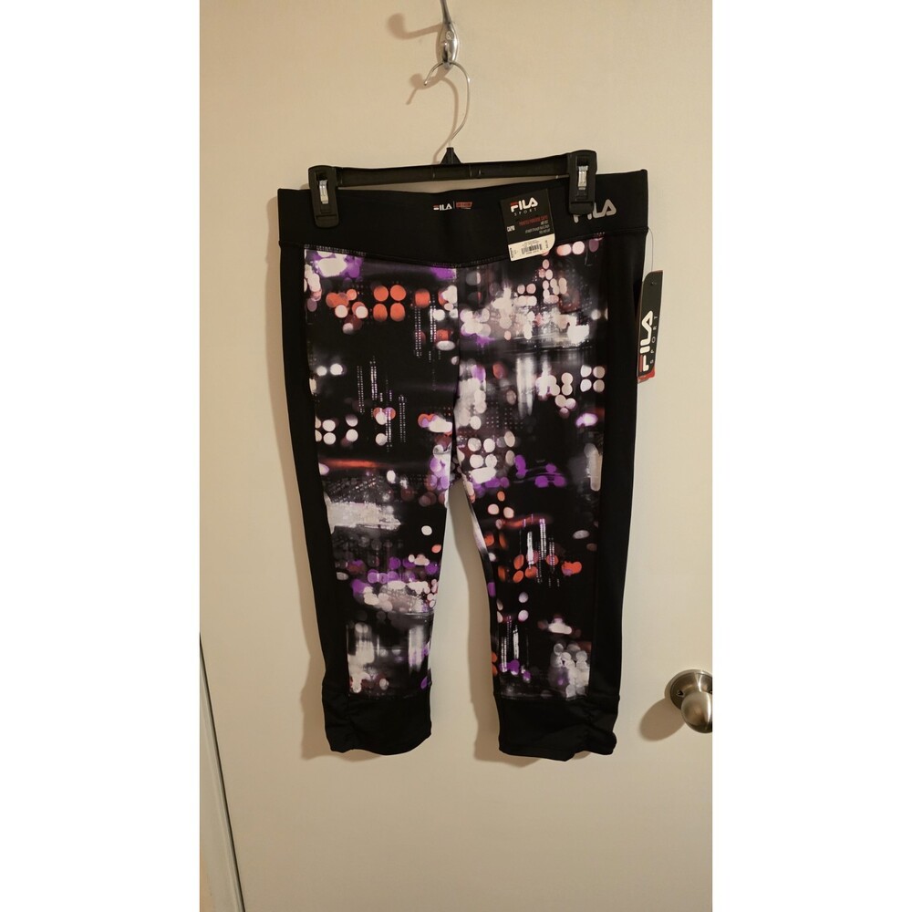 FILA Leggings CROP WOMEN'S SIZE Large Yoga Running Workout Gym New Pilates